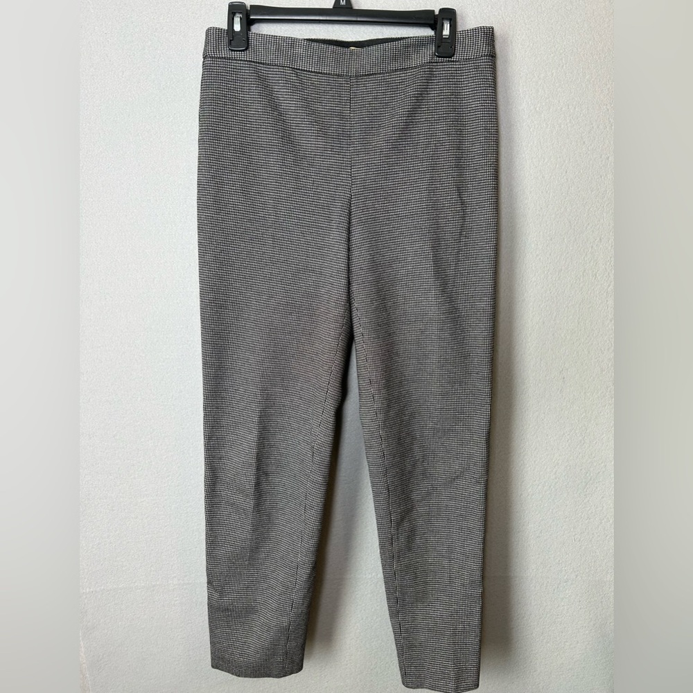 Talbots Italian Luxe Knit Pull On Pants Sz 4 Houndstooth Academia Office Siren